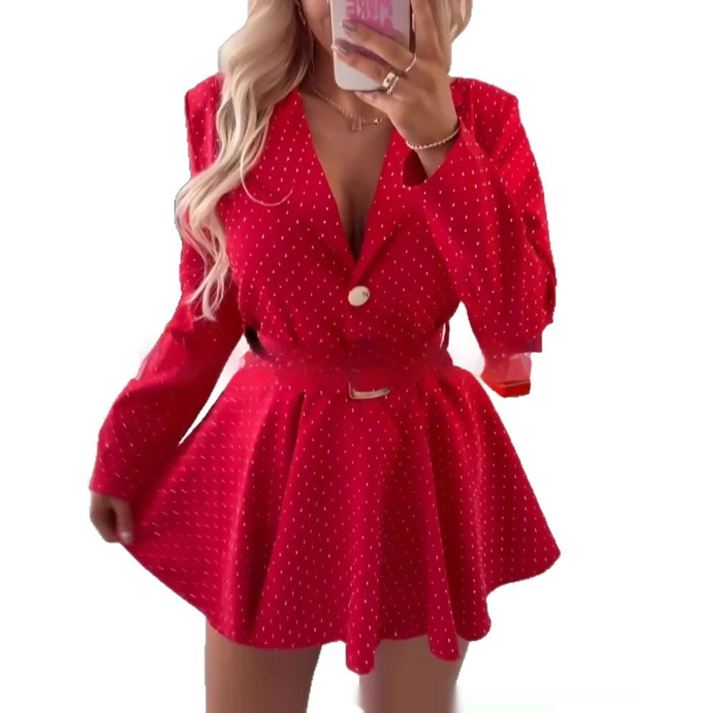 Elegant And Chic Women's Sequined Lapel Jumpsuit - Image 4