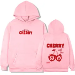 European And American Leisure Style Hooded Letter-print Long Sleeve - Pink - View 1