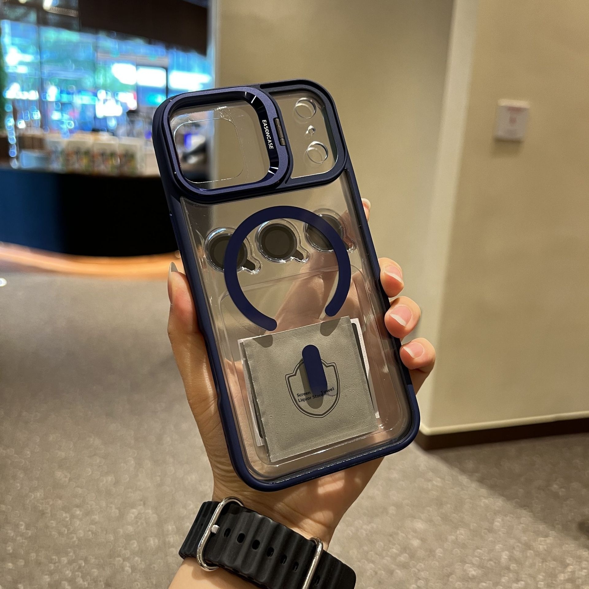 Phone Case With A Metal Lens Holder And Built-in Lens Protector