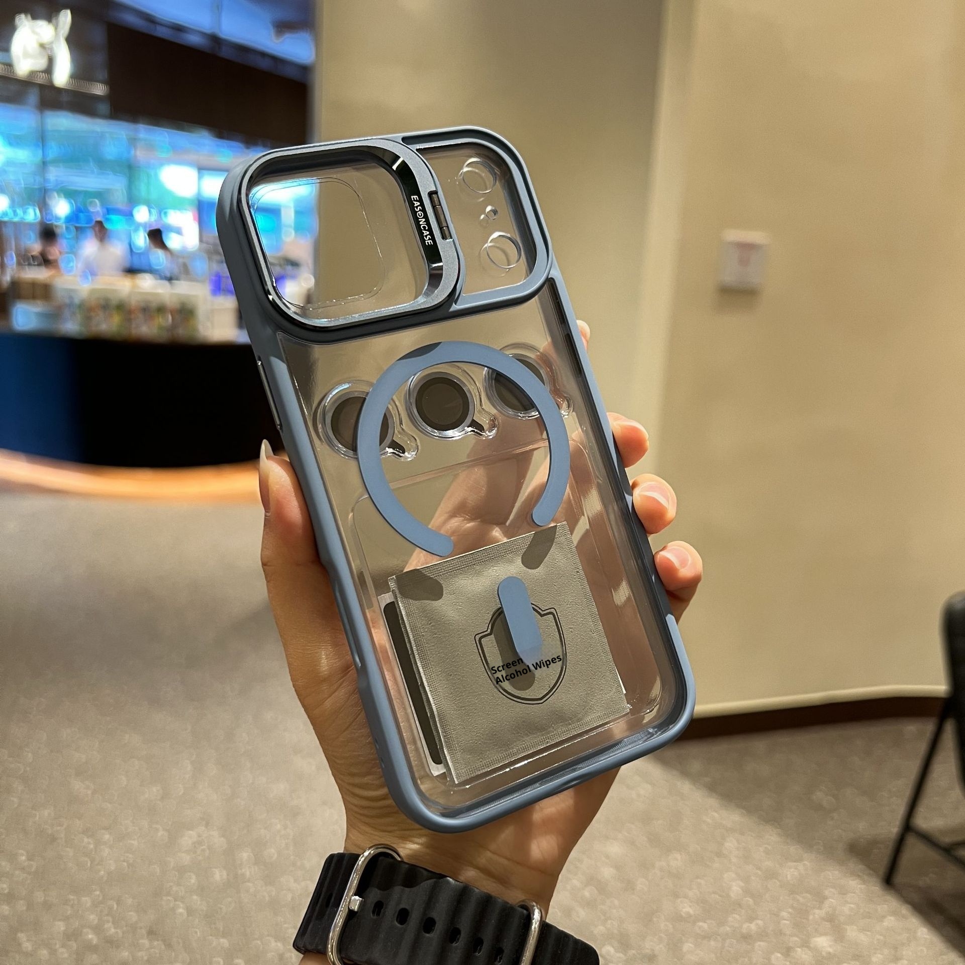Phone Case With A Metal Lens Holder And Built-in Lens Protector