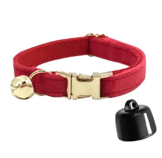 Soft and comfortable adjustable pet collar - Red Set