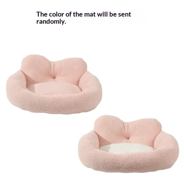 Winter Dog Teddy Fleece Heart shaped Bed Removable And Washable Pink - Shop at LoveMi
