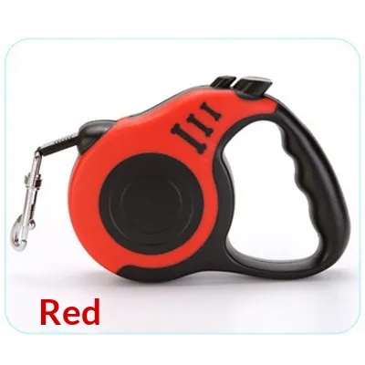 Pet Automatic Telescopic Traction Rope - Red