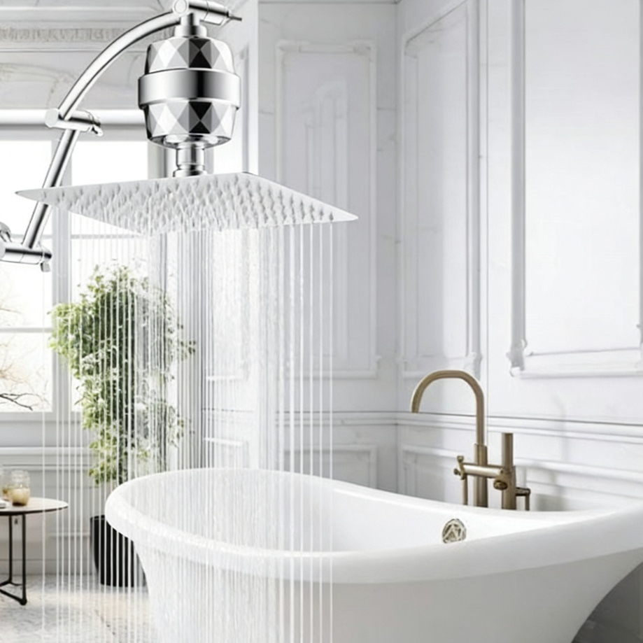 American-style Concealed Metal Showerhead Shower Set