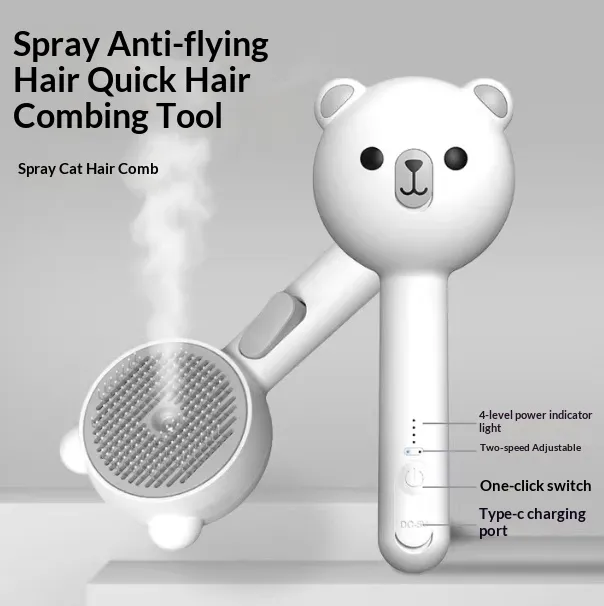 Spray Massage Steam Comb Brush Cleansing Brush White - Shop at LoveMi