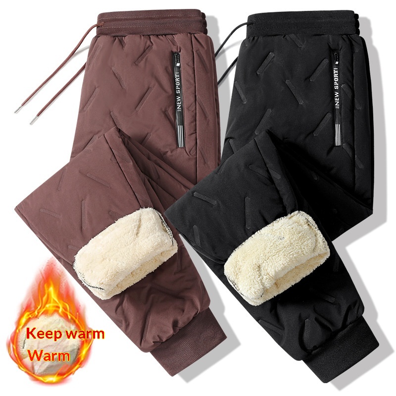 European-size Ultrasonic Cotton Pants Lambswool Casual Cotton Pants - Image 8