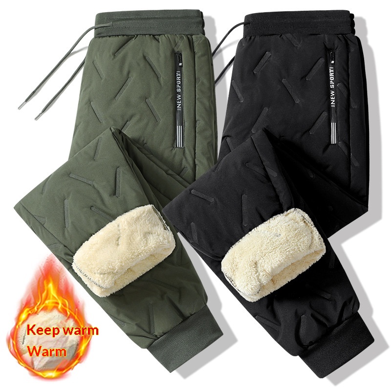 European-size Ultrasonic Cotton Pants Lambswool Casual Cotton Pants - Image 7