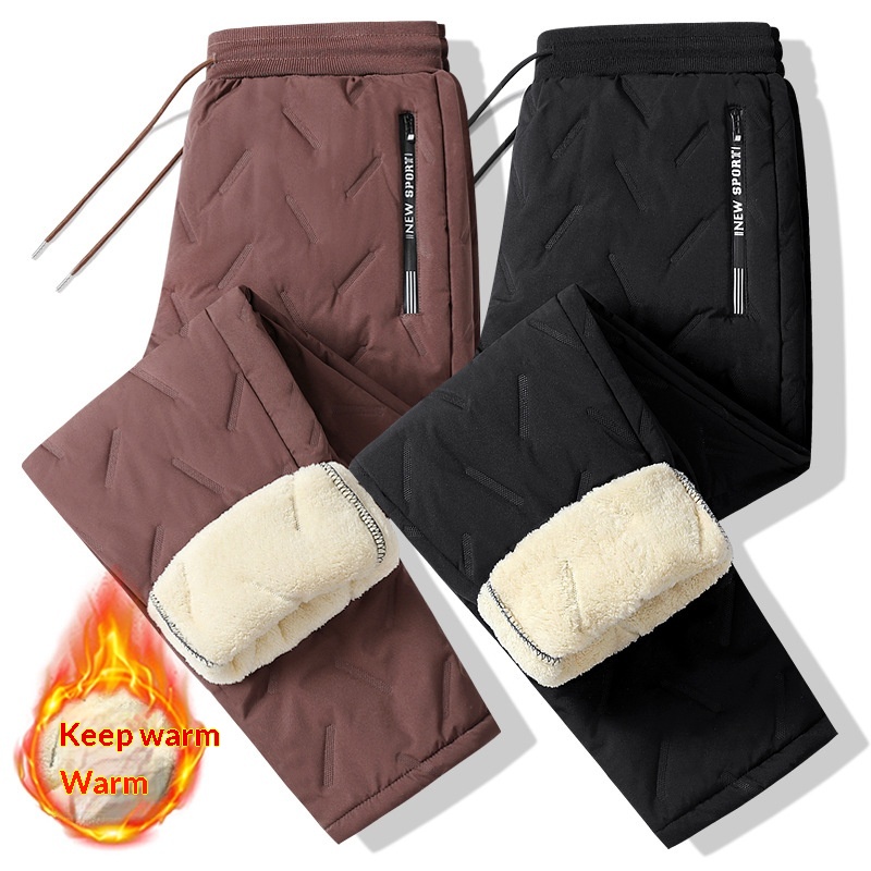 Plus-size Casual Loose-fitting Fleece-lined Thickened Running Pants - Image 3