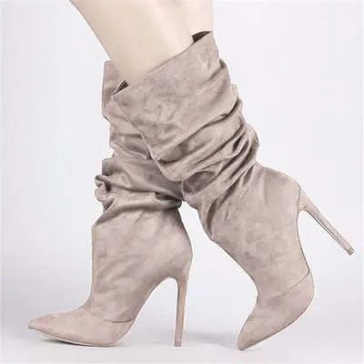High-heeled Boots Stiletto Medium Boots Large Size