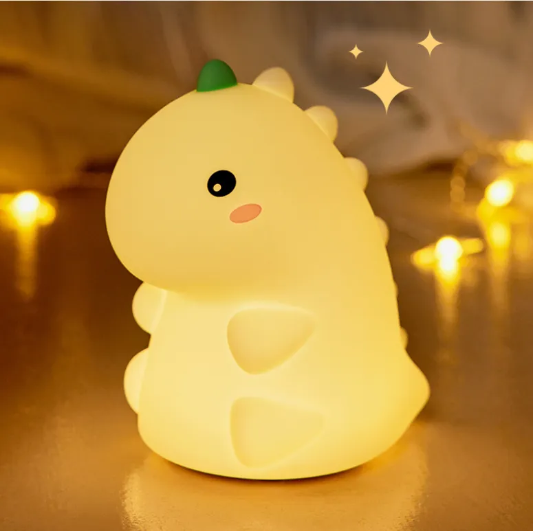 Cartoon Kids USB Rechargeable Dinosaur Silicone Night