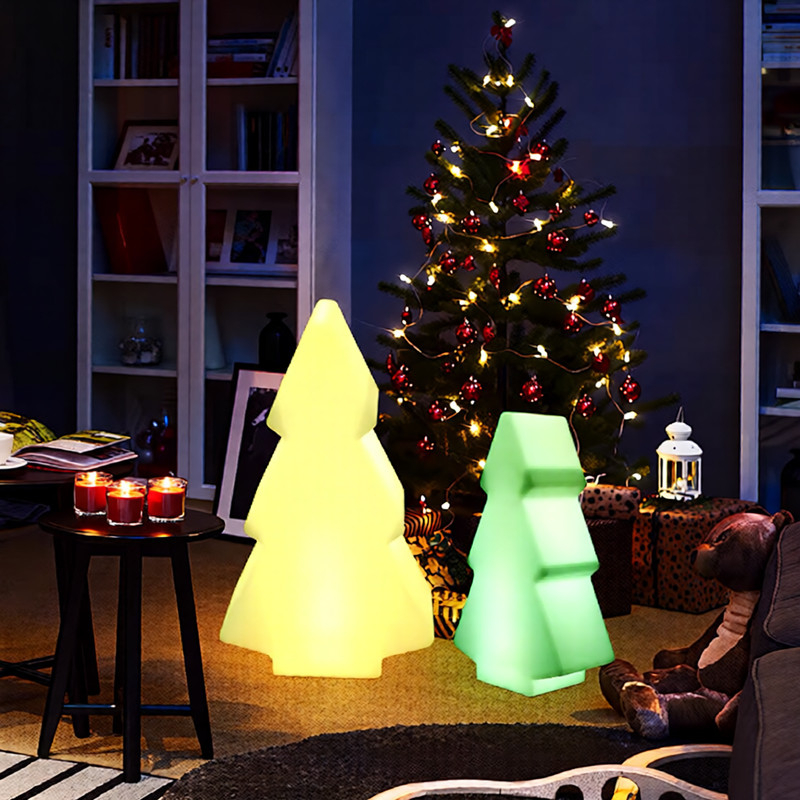 Colorful Glowing Christmas Tree Festive Atmosphere Floor Lamp