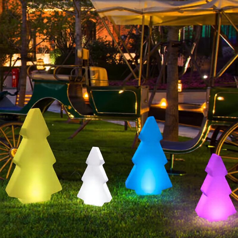 Colorful Glowing Christmas Tree Festive Atmosphere Floor Lamp