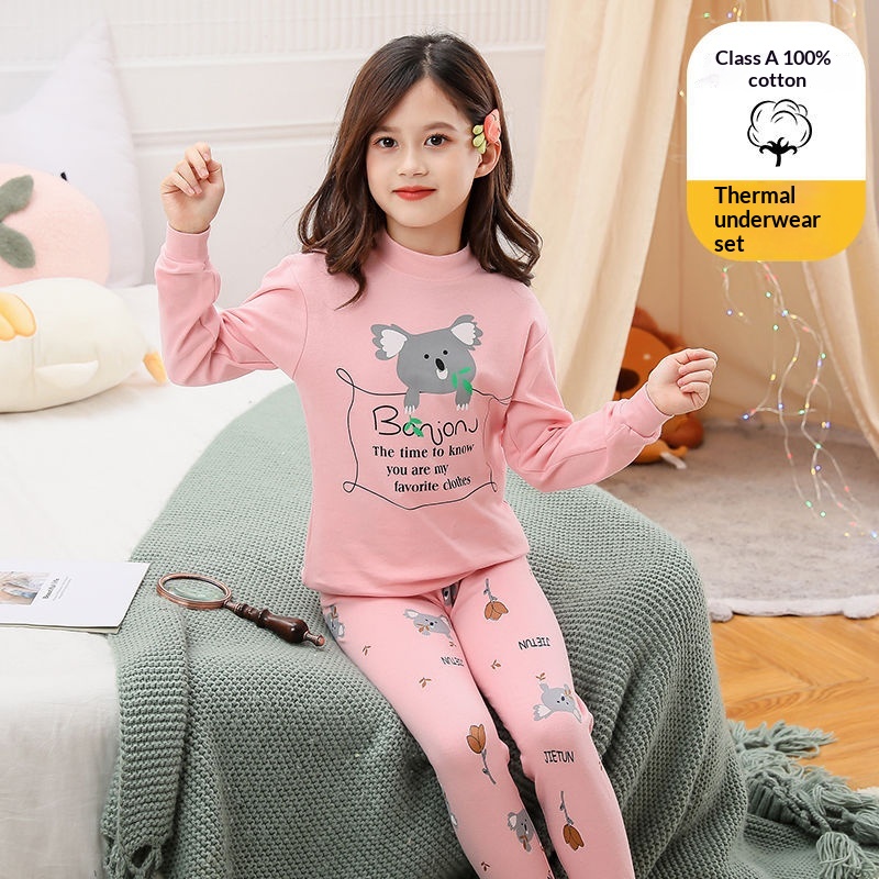 100 Cotton Underwear Set Autumn Tops And Pants Base-layer Shirts