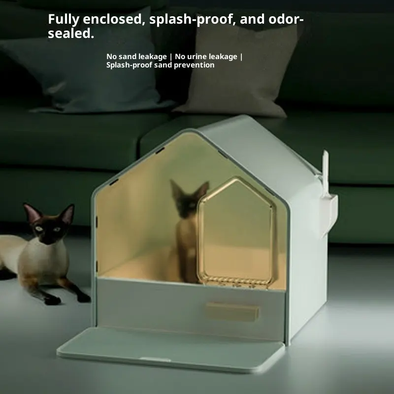 Drawer-style Fully Enclosed Cat Litter Box