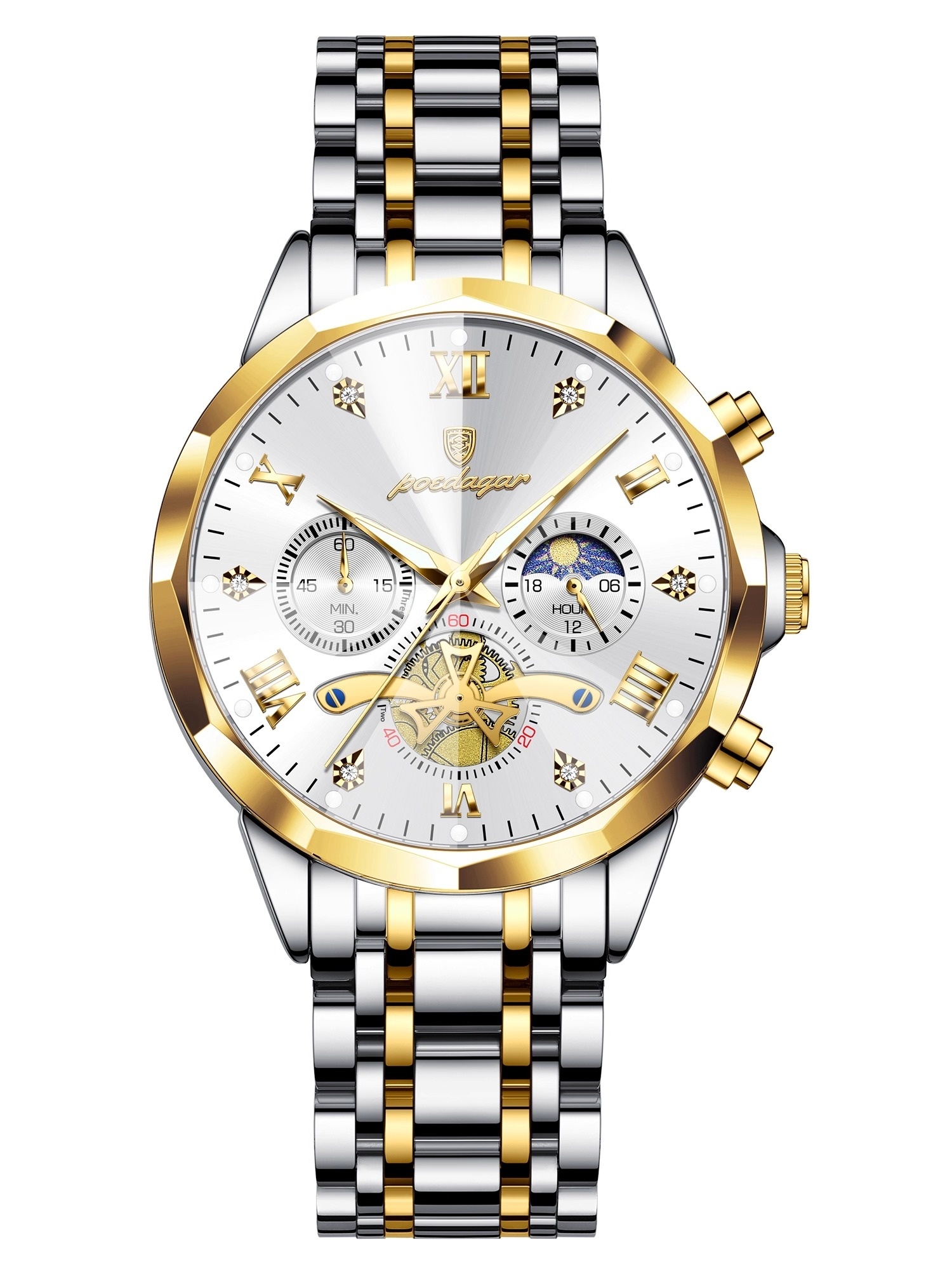 Poedagar Moonphase Quartz watch for men