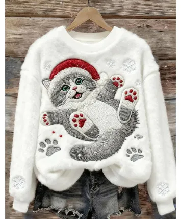 Women's Flannel Hoodie For Christmas, Autumn And Winter - Mfh3Iuw75B08E46-3Xl