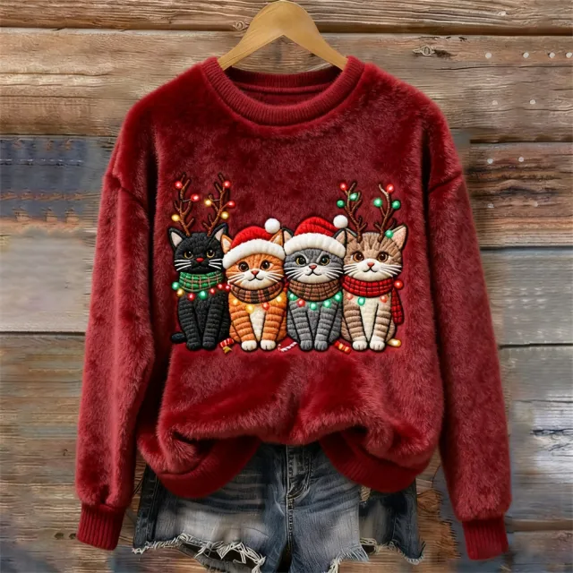 Women's Flannel Hoodie For Christmas, Autumn And Winter Mfh3Iuw75B08E11 - Shop at LoveMi
