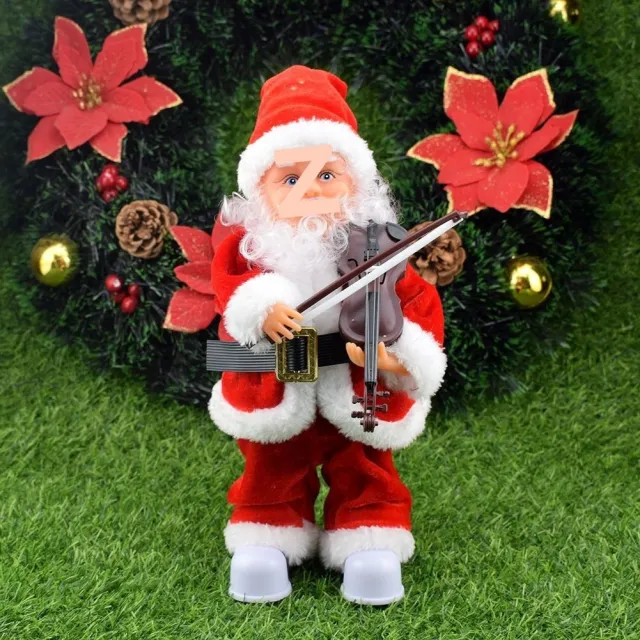 Stuffed Santa Claus Doll Toys Decorations Santa Claus Playing The Violin - Shop at LoveMi