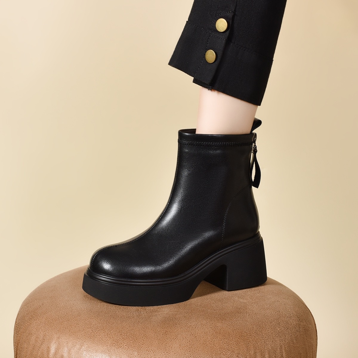 Sheepskin Black Boot