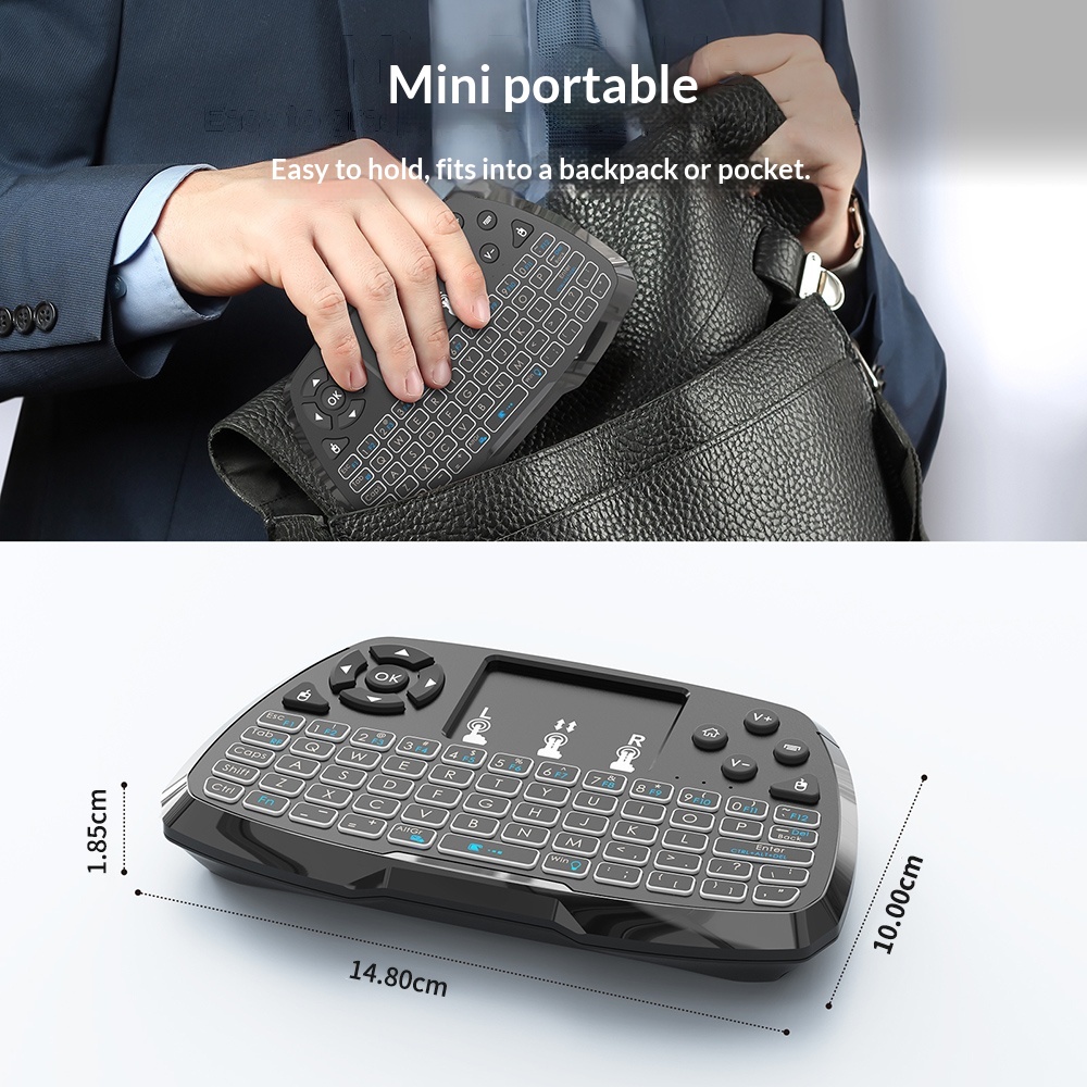 Pocket-sized Mini Keyboard And Mouse 24G Wireless 4
