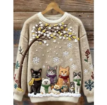 Women's 3D Digitally Printed Christmas Hoodie - Mfh3Iuw75B08E36-3Xl