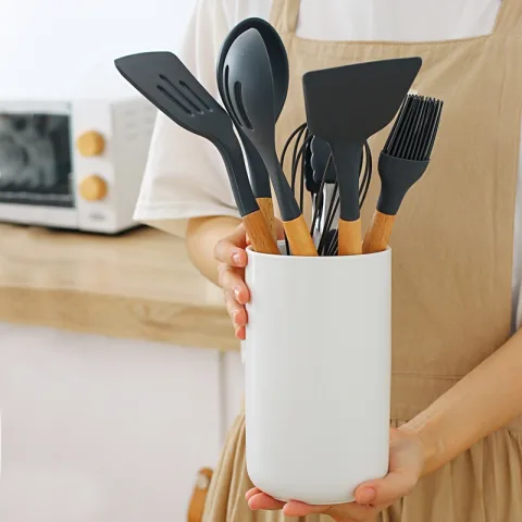 Kitchen Utensil Spatulas and Ladles Ceramic Storage Container