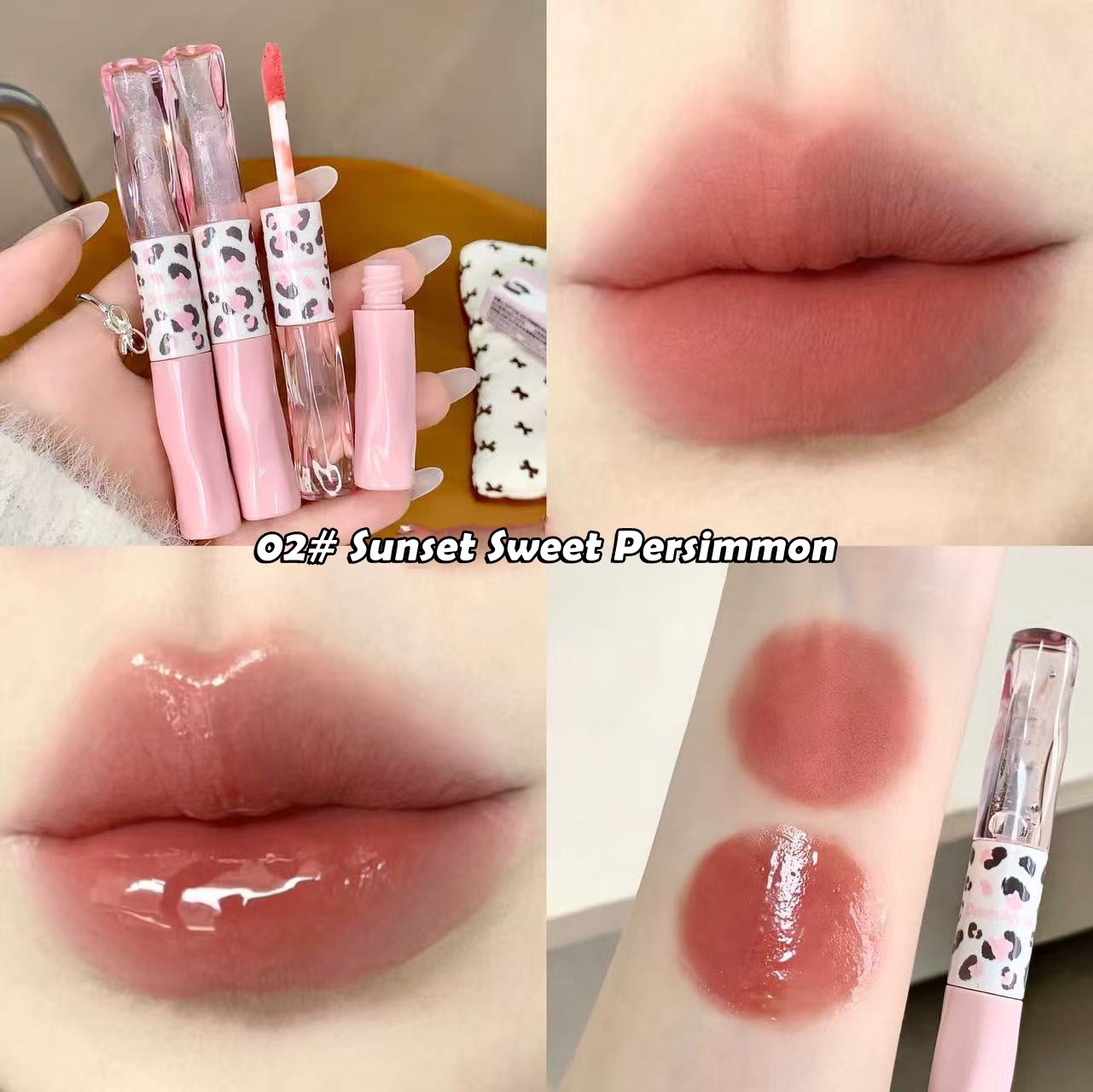 Leopard Print Double Ended Lip Glaze Matte Lipstick