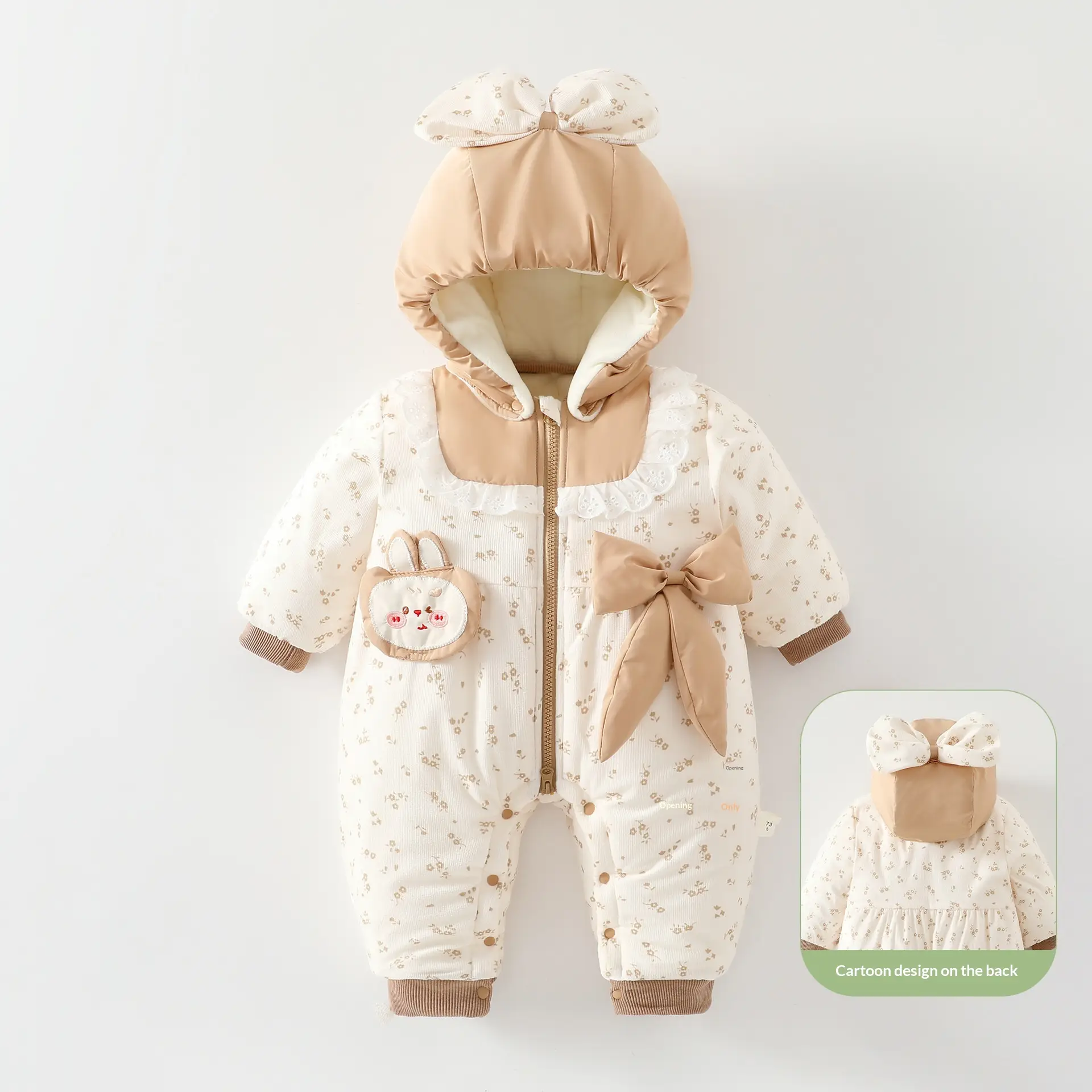 Extra-thick Winter Onesies For Baby Boys And Girls