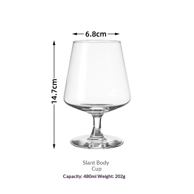 Brandy Wine Glass Thin Waist Glass