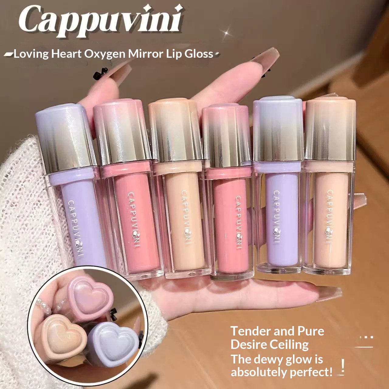 Loving-Heart Oxygenating Lip Gloss Lightweight Radiant Nourishing And Moisturizing