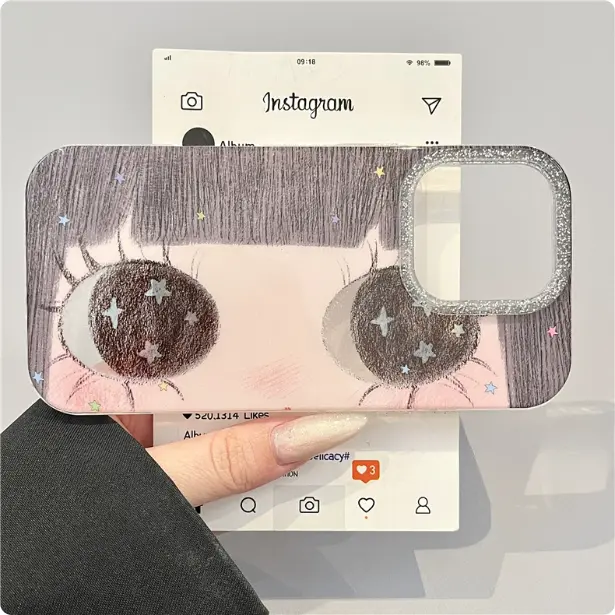 Cute Doodle Star With Big Eyes Creative Hard Phone Case