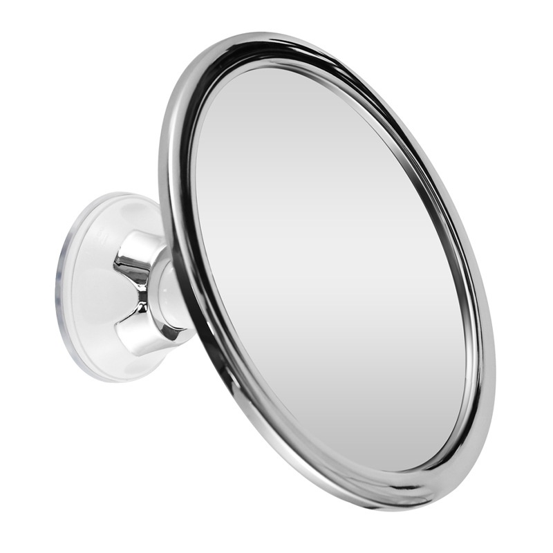 Bathroom Anti-fog Mirror With 360-degree Rotating Suction Cu Silver Color 5
