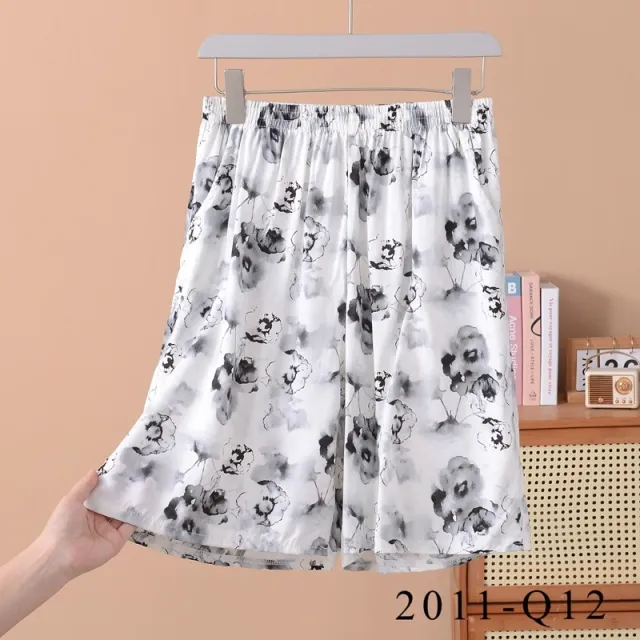 Women's Loose fit Cotton silk Floral print Shorts Floral - Shop at LoveMi