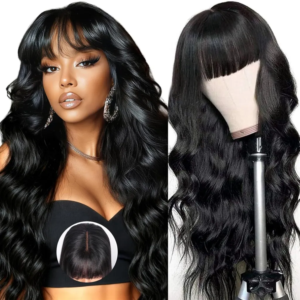BODY WAVE Full Machine Made Non-lace Wigs - 34Inch
