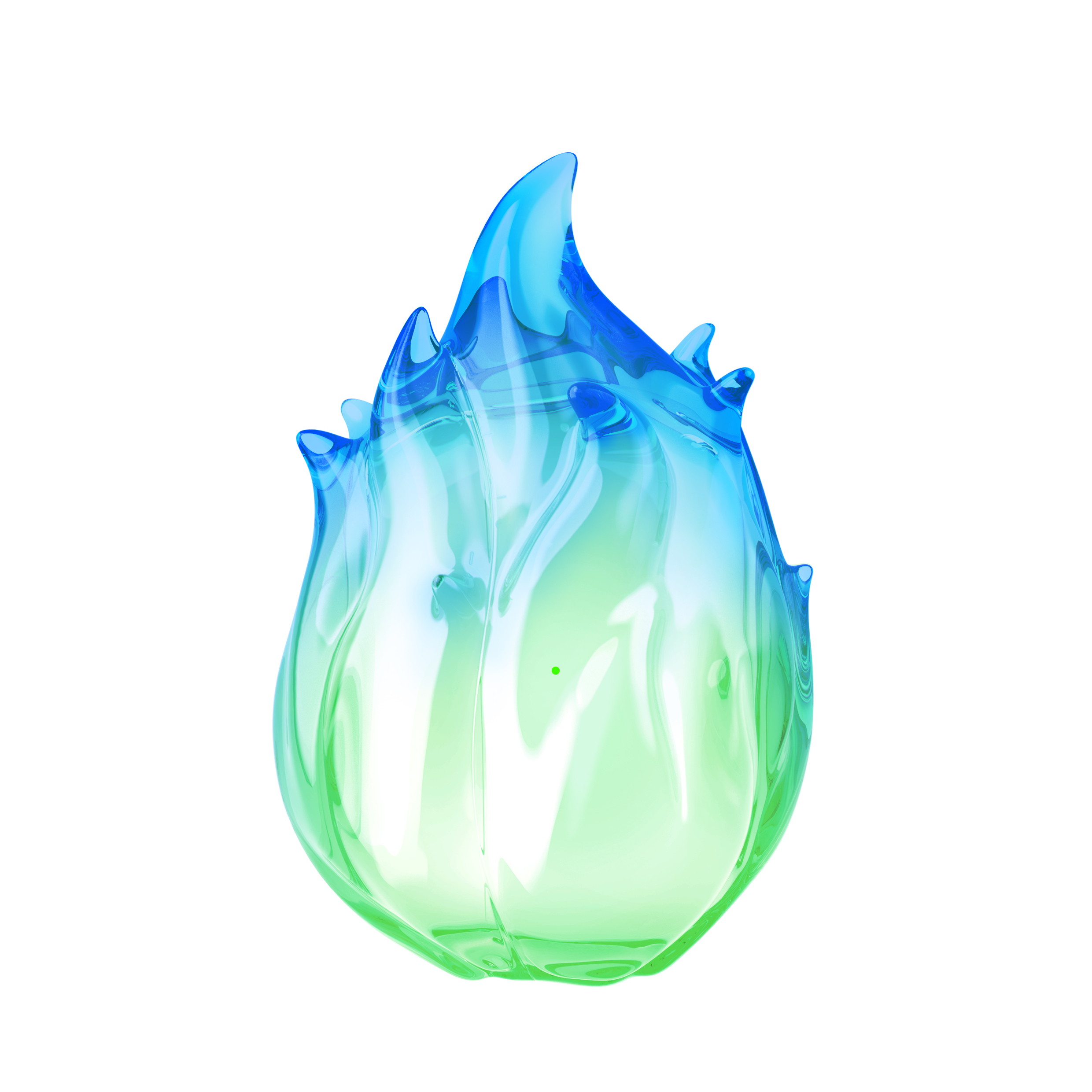 Transparent Gradient Waterproof And Drop-Resistant Flame-Design Full-Body Earpho