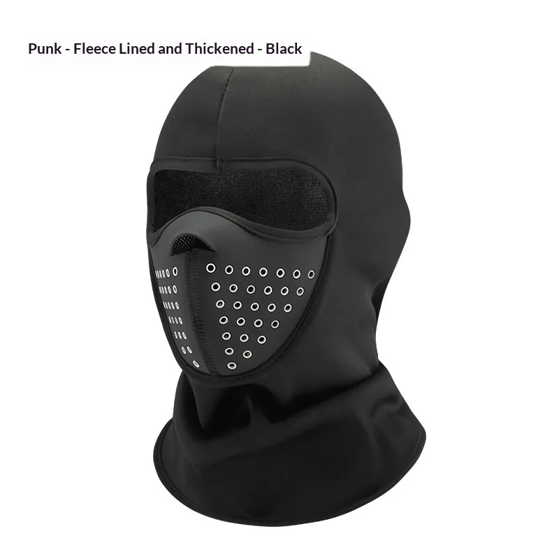Motorcycle Bike Warm And Dustproof Breathable Mask - Fleece Lined Black2 - View 1