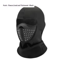 Motorcycle Bike Warm And Dustproof Breathable Mask - Fleece Lined Black2 - View 1