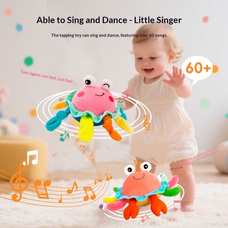 Cute Big-Eyed Musical Bouncing Ball Baby & Toddler Crab Toy