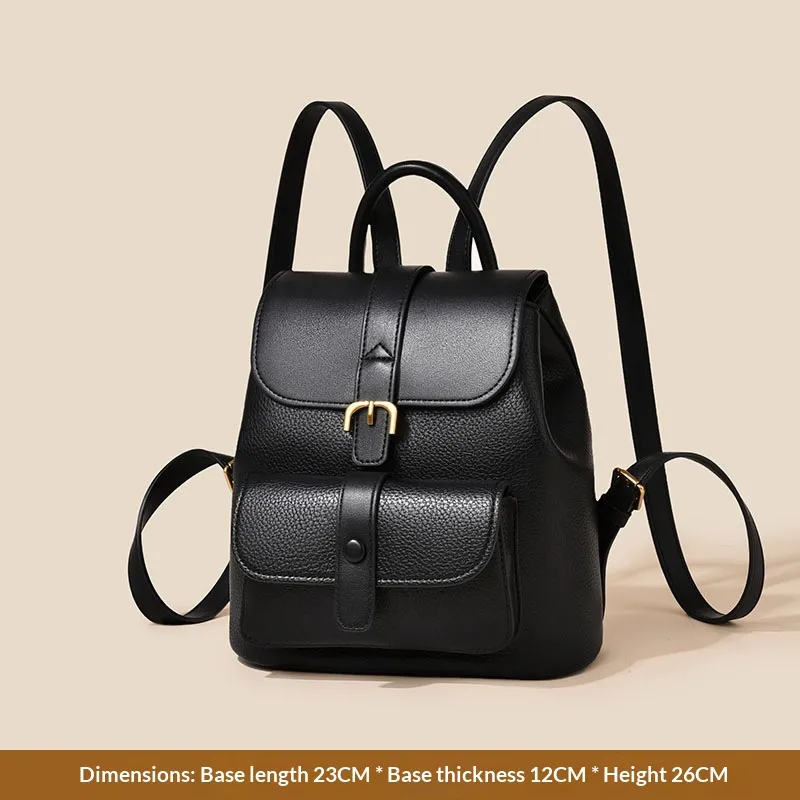 High-end Double-shoulder Backpack Large-capacity Student Bag - Black