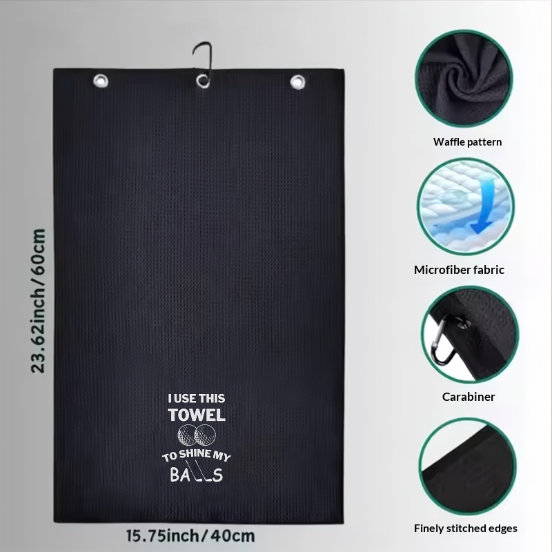 Embroidered Ultra-fine Fiber Woven Fabric With Clipquick-drying Breathable Blended Golf Towel