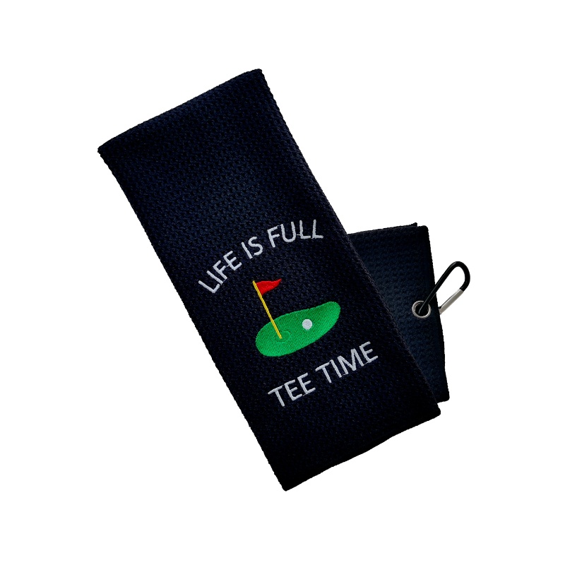 Embroidered Ultra-fine Fiber Woven Fabric With Clipquick-drying Breathable Blended Golf Towel
