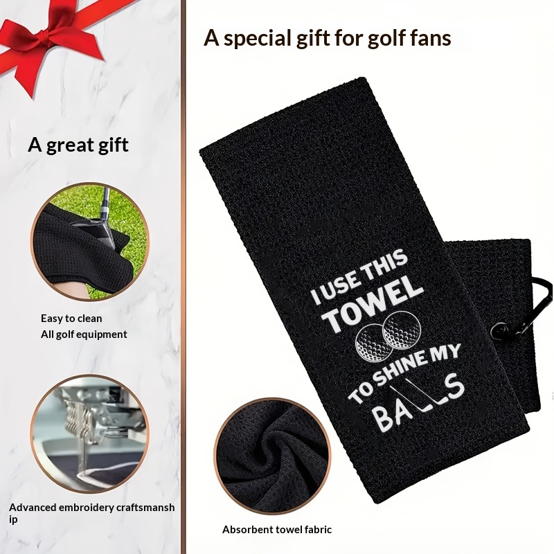 Embroidered Ultra-fine Fiber Woven Fabric With Clipquick-drying Breathable Blended Golf Towel