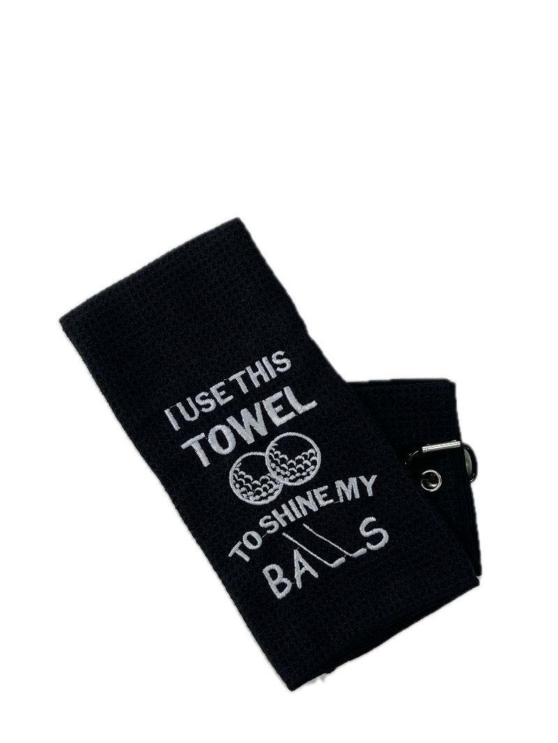 Embroidered Ultra-fine Fiber Woven Fabric With Clipquick-drying Breathable Blended Golf Towel