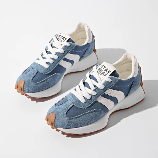 Women's Thick Bottom Student Casual Shoes Breathable Sneaker Blue - Shop at LoveMi