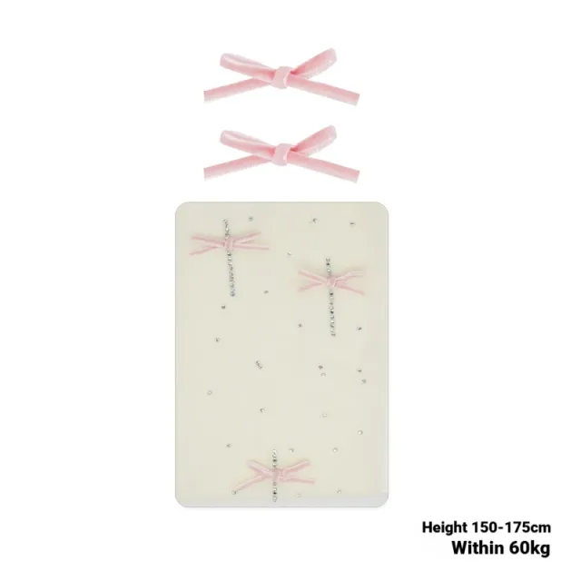 Velvet Bow Rhinestone White Stockings Pink - Shop at LoveMi
