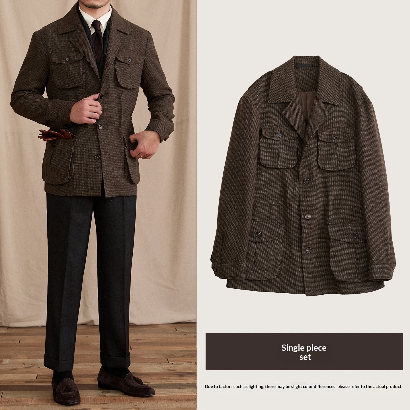 Wool Vintage Coat With Multiple Pockets Workwear Style Military-inspired 36cf7583 54a6 4fff 88be 50da0e3a7ab8 Trans