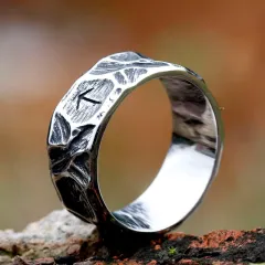Alphabet-shaped Rock-style Titanium Steel Vintage Ring That Wont Fadecool - View 1
