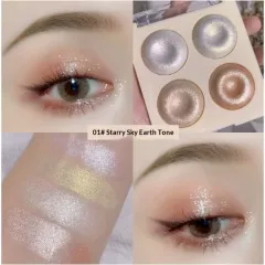 Four-color Baked Highlighter Palette With Shimmering Eyeshadow - 13G - View 1