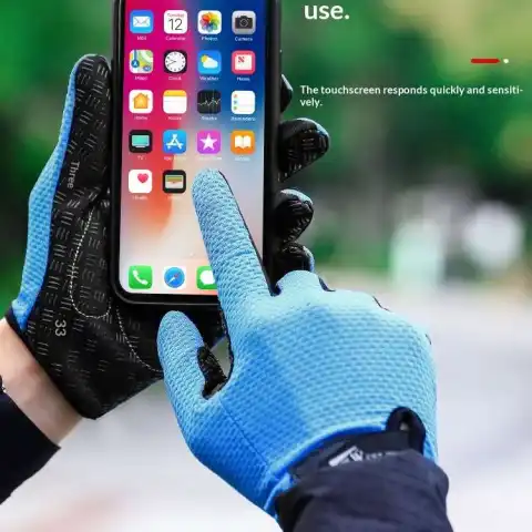 SpringSummer Cycling Gloves Touchscreen-Enabled Full-Finger for Motorcycles and Bicycles