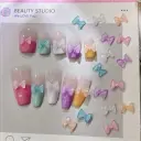 50-piece Ice-Transparent Bow Tie Resin Nail Art Accessories view 7